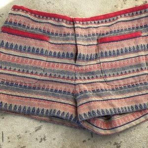 Rachel Roy 8 Multi Color Last Resort Linen Shorts